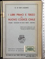 I libri primo e terzo nuovo codice civile