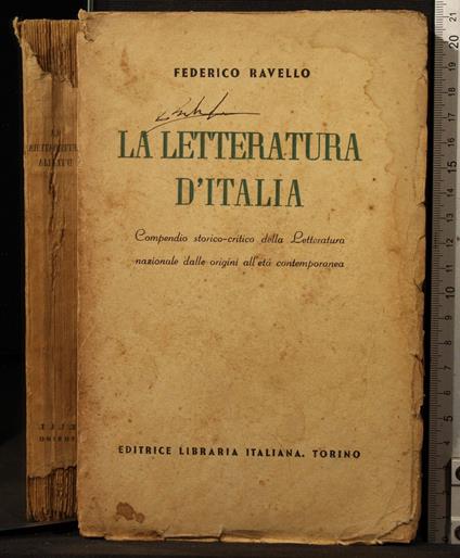 La letteratura d'Italia - letteratura d'Italia di: Federico Ravello - copertina