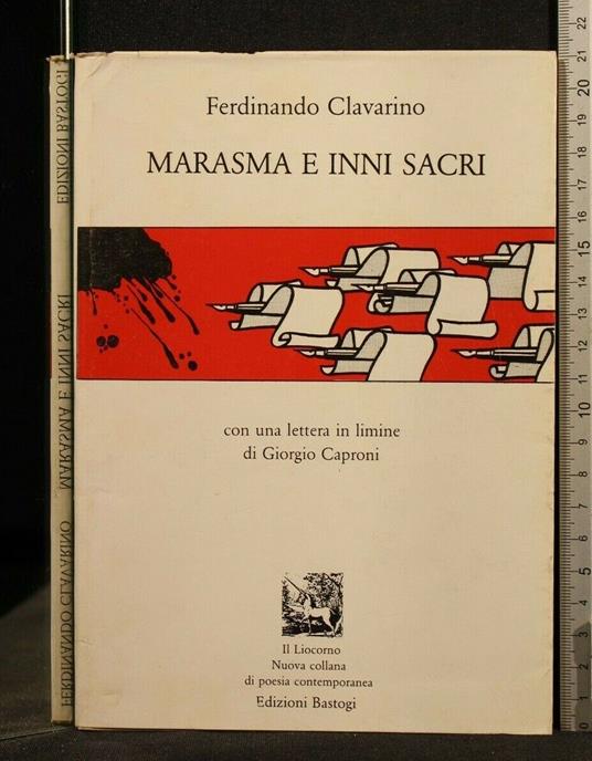 Marasma e Inni Sacri - Marasma e Inni Sacri di: Ferdinando Clavarino - copertina