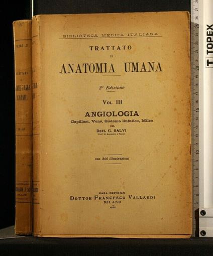 Trattato di Anatomia Umana Vol. 3 Angiologia - Trattato di Anatomia Umana Vol. 3 Angiologia di: G. Salvi - copertina