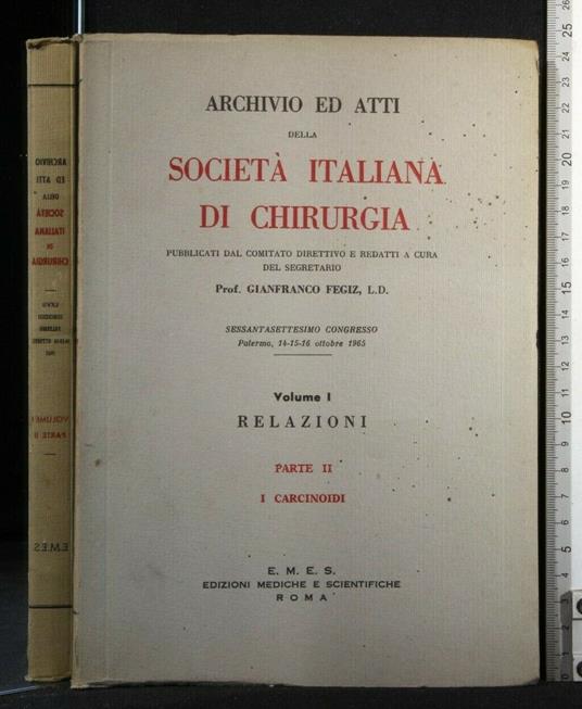 Archivio Ed Atti Della Società Italiana di Chirurgia 67° - Archivio Ed Atti Della Società Italiana di Chirurgia 67° di: Gianfranco Fegiz - copertina