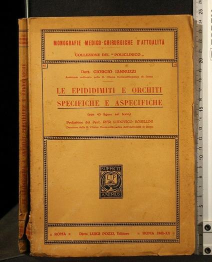 Le Epidermiti e Orchiti Specifiche e Aspecifiche - Epidermiti e Orchiti Specifiche e Aspecifiche di: Giorgio Iannuzzi - copertina