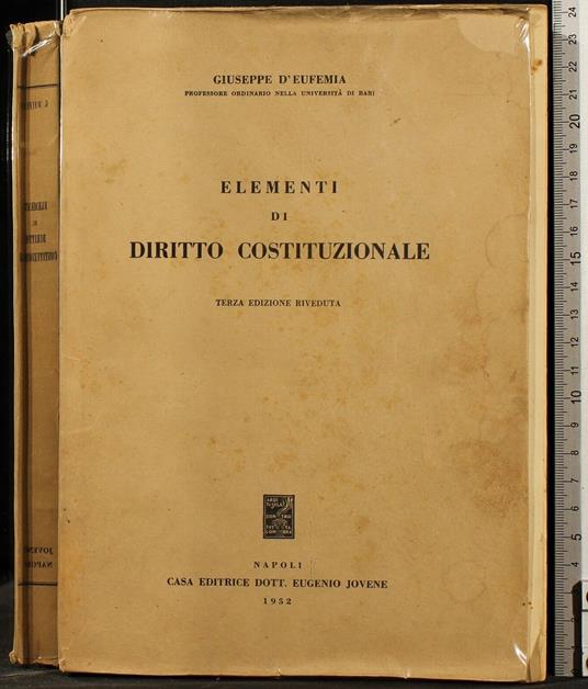 Elementi di Diritto - Elementi di Diritto di: Giuseppe D'Eufemia - copertina