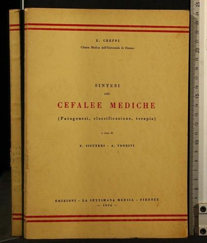 Cefalee Mediche - Cefalee Mediche di: Greppi - copertina