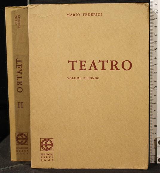 Teatro. Vol 2 - Teatro. Vol 2 di: Mario Federici - copertina