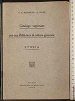 Catalogo ragionato per una Biblioteca di cultura gene.