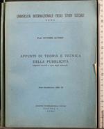 Appunti di teoria e tecnica della pubblicità