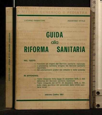Guida Alla Riforma Sanitaria - Guida Alla Riforma Sanitaria di: Ramaccini - copertina
