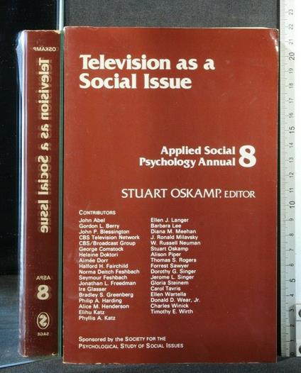 Television As a Social Issue Aspa 8 - Television As a Social Issue Aspa 8 di: Stuart Oskamp - copertina