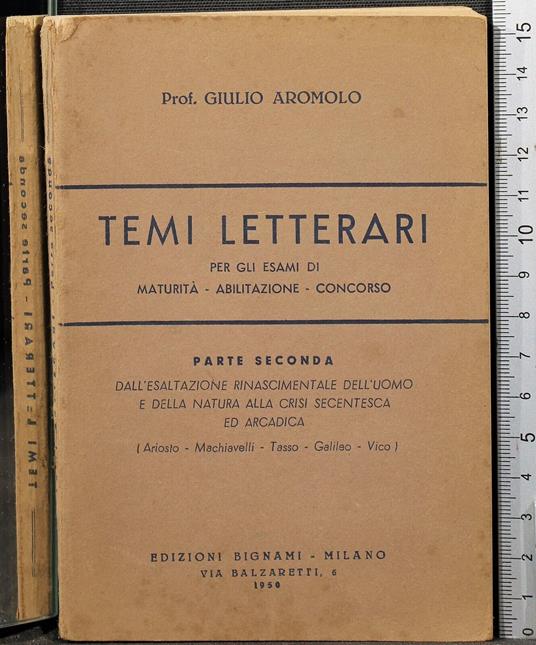 Temi letterari. Parte seconda - Giulio Aromolo - copertina