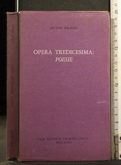 Opera Tredicesima: Poesie - Arcidio Baldani - copertina