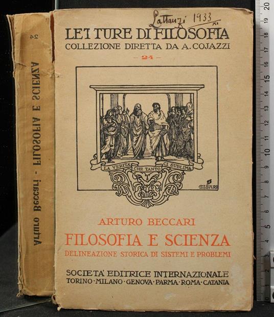Filosofia e scienza - Arturo Beccari - copertina