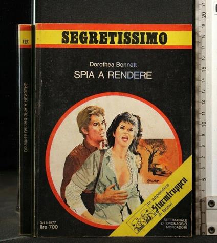 Spia a Rendere - Dorothea Bennett - copertina