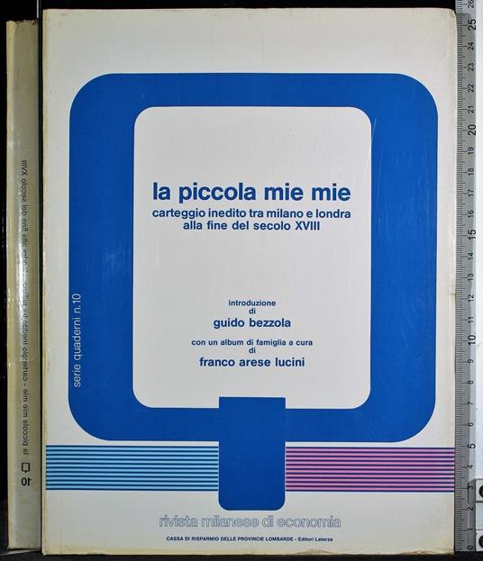 La piccola mie mie - Guido Bezzola - copertina