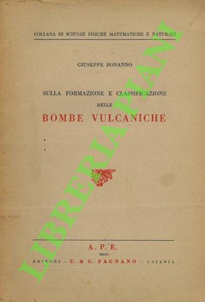 Sulla formazione e classificazione delle bombe vulcaniche - copertina