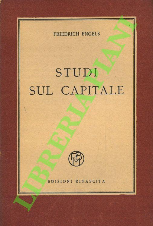 Studi sul Capitale - Friedrich Engels - copertina