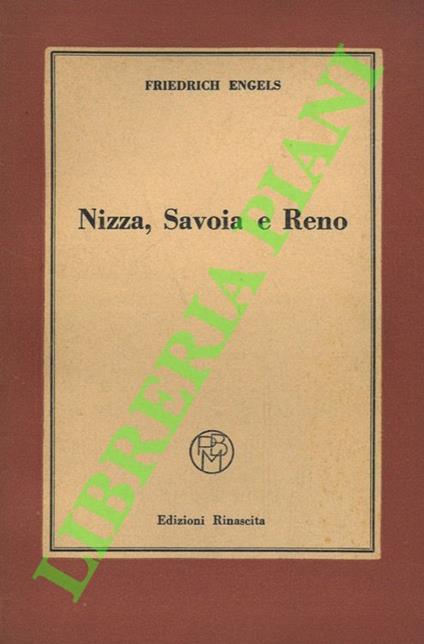 Nizza, Savoia e Reno - Friedrich Engels - copertina