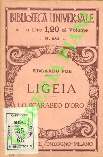 Ligeia - Lo scarabeo d'oro - copertina