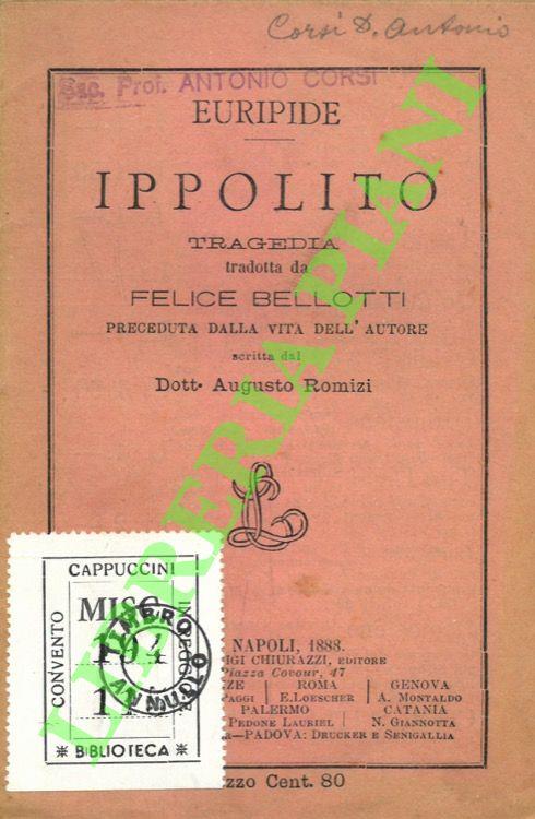 Ippolito - Euripide - copertina