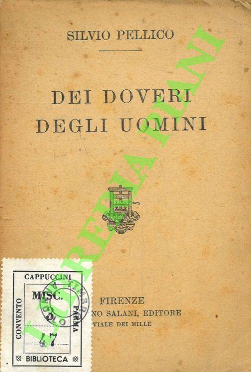 Dei doveri degli uomini - Silvio Pellico - copertina
