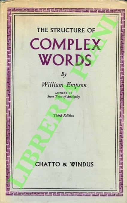 The Structure of Complex Words - copertina