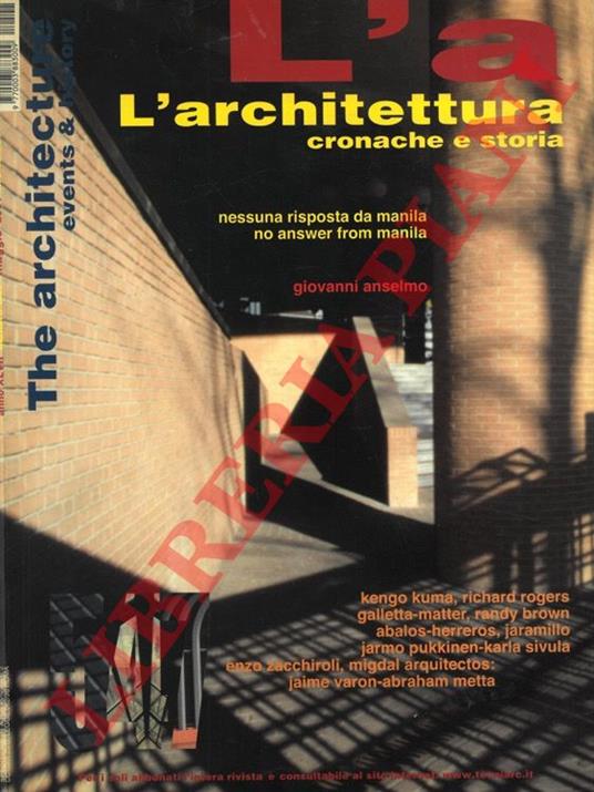 L' architettura. Cronaca e storia. 547 - copertina