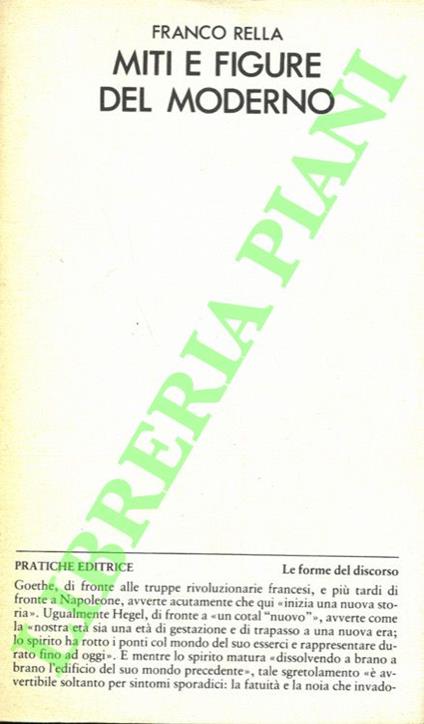 Miti e figure del moderno - copertina