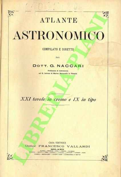 Atlante astronomico - Giuseppe Naccari - copertina
