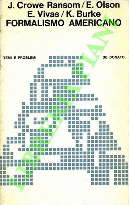 Formalismo americano - copertina