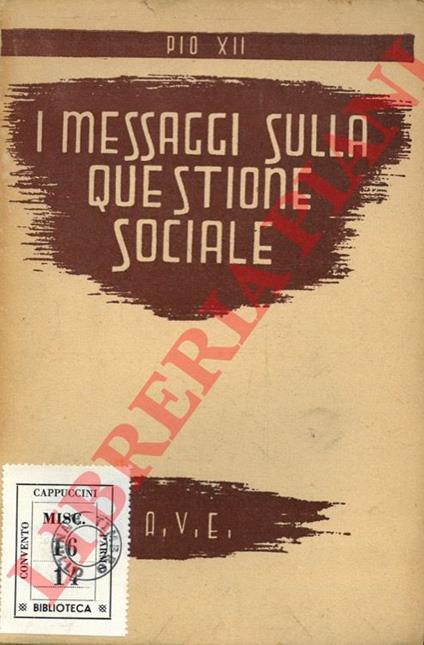 I messaggi sulla questione sociale - Pio XII - copertina
