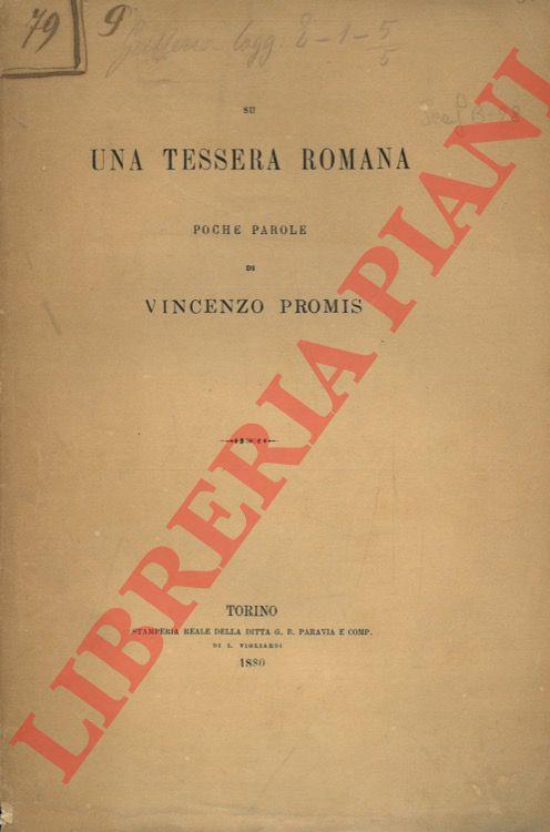 Su una tessera romana - Vincenzo Promis - copertina