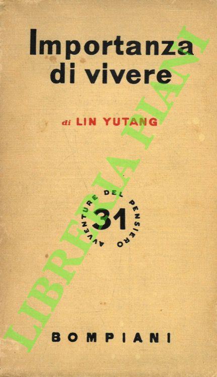 Importanza di vivere - Lin Yutang - copertina