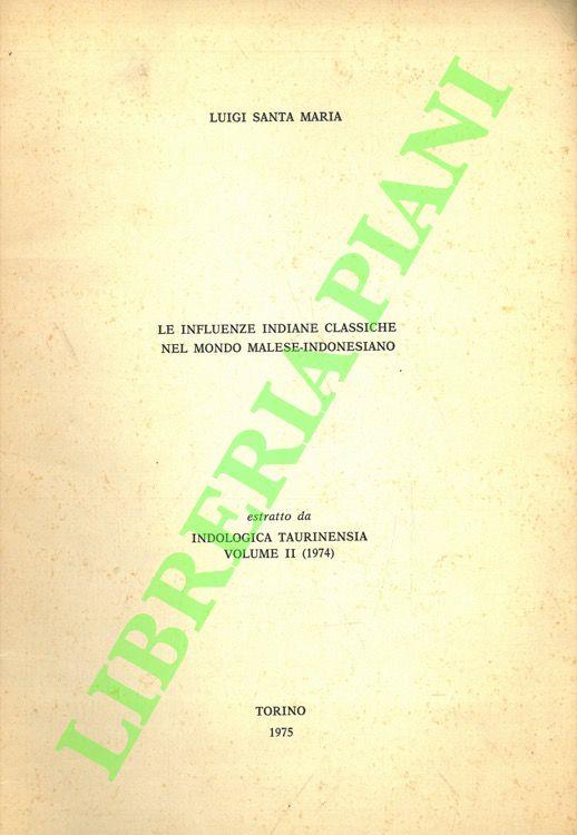 Le influenze indiane classiche nel mondo malese-indonesiano - copertina