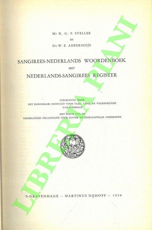 Sangirees-Nederlands Woordenboek met Nederlands-Sangirees Register - copertina