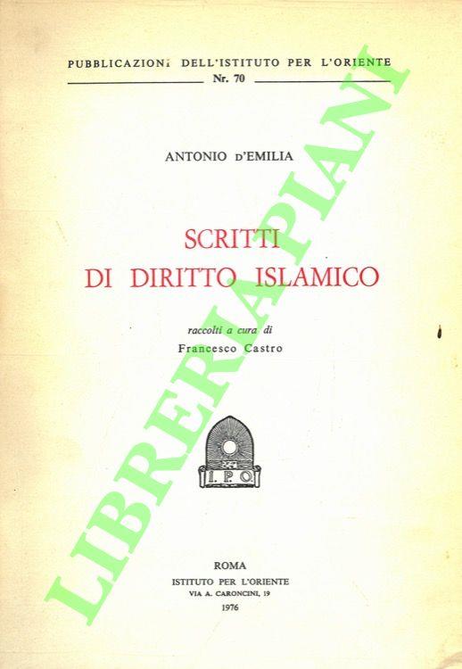 Scritti di diritto islamico - copertina