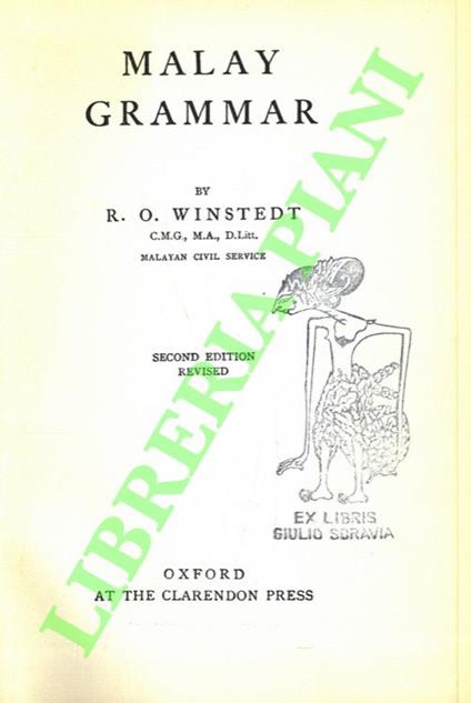 Malay Grammar - copertina