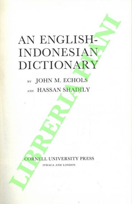 An English-Indonesian dictionary - copertina