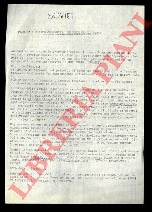 Soviet. Perchè vogliamo costruire un comitato di lotta - copertina