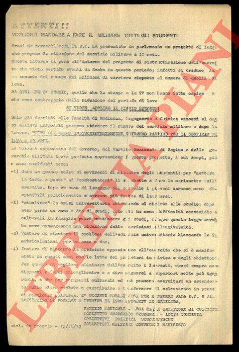 Attenti !! Vogliono mandare a fare il militare tutti gli studenti - copertina