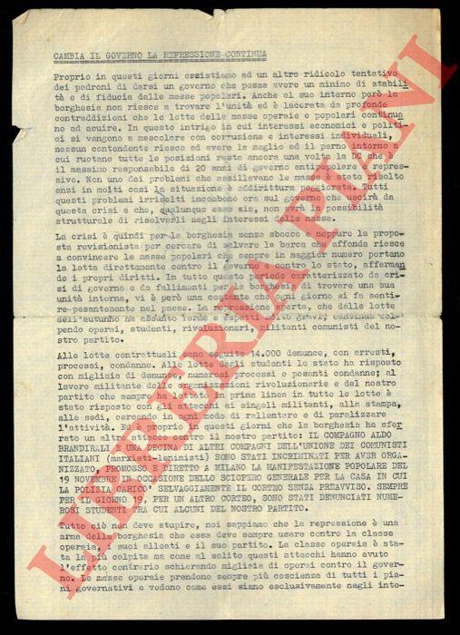 Cambia il governo la repressione continua - copertina