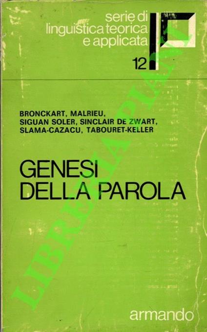 Genesi della parola - copertina