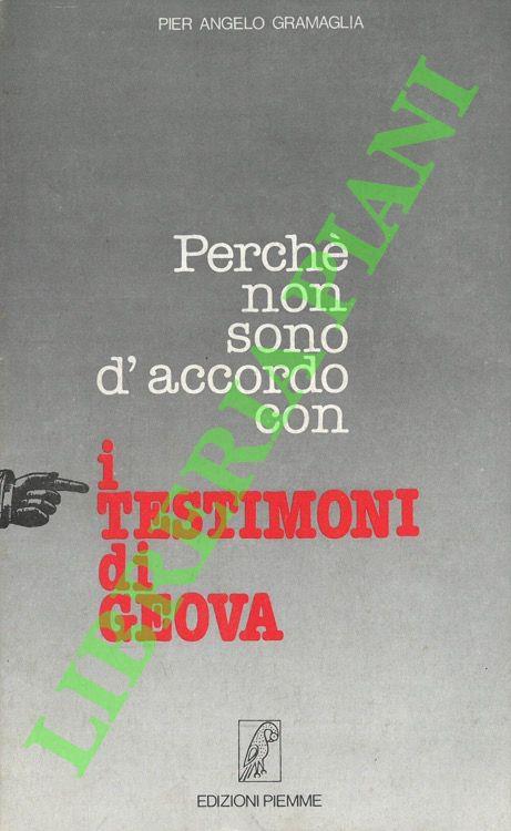 Perchè non sono d'accordo con i Testimoni di Geova - copertina