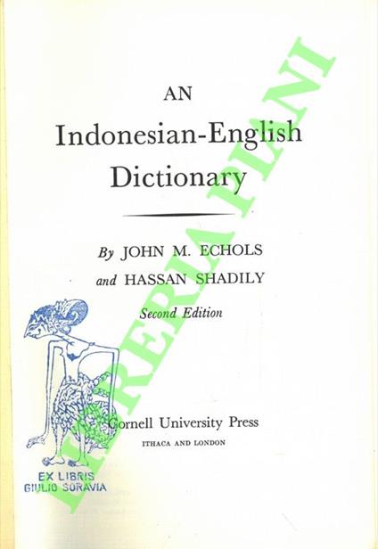 An Indonesian - English Dictionary - copertina