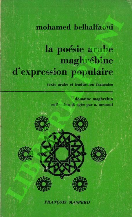 La poésie arabe maghrébine d'expression populaire - copertina