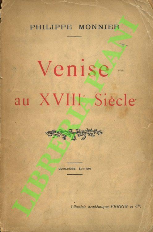 Venise au XVIIIe siecle - copertina