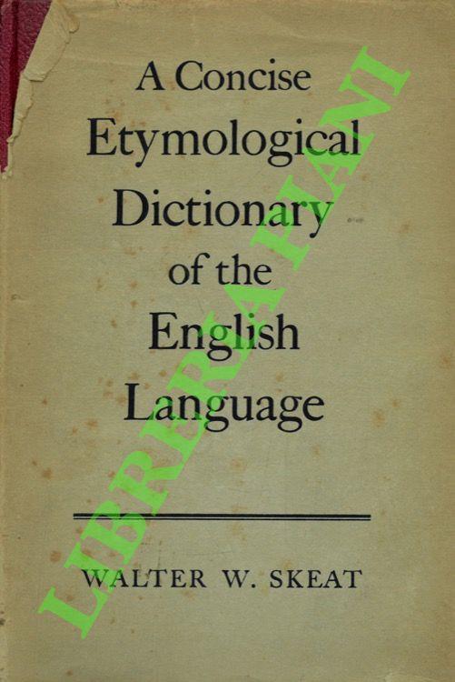 A Concise Etymological Dictionary of the English Language - copertina