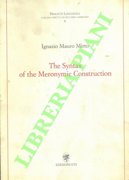 The Syntax of the Meronymic Construction - copertina