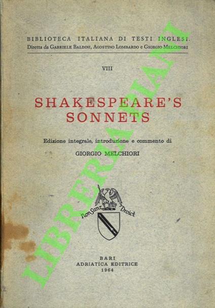 Sonnets - William Shakespeare - copertina