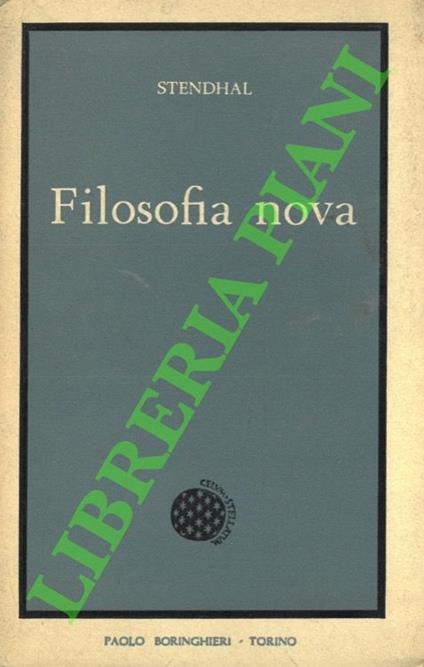 Filosofia nova - Stendhal - copertina