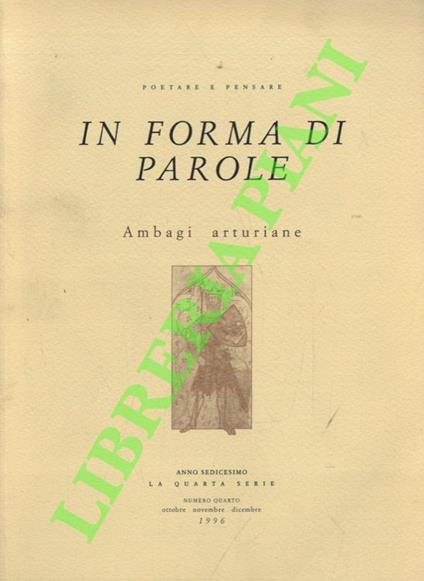 In forma di parole. Ambagi arturiane - copertina